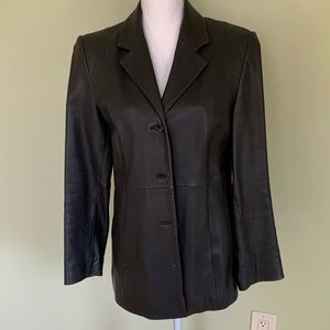 Valerie Steven’s New Zealand lamb skin jacket I dark brown